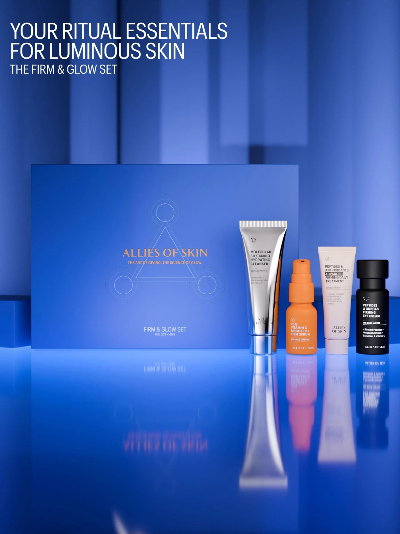 Alternative Image ALLIESOFKIN Firm Glow Routine Anti Aging Skincare Kit