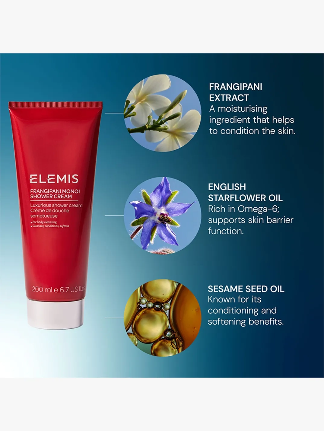 Alternative Image ELEMIS Exotic Frangipani Monoi Shower Cream