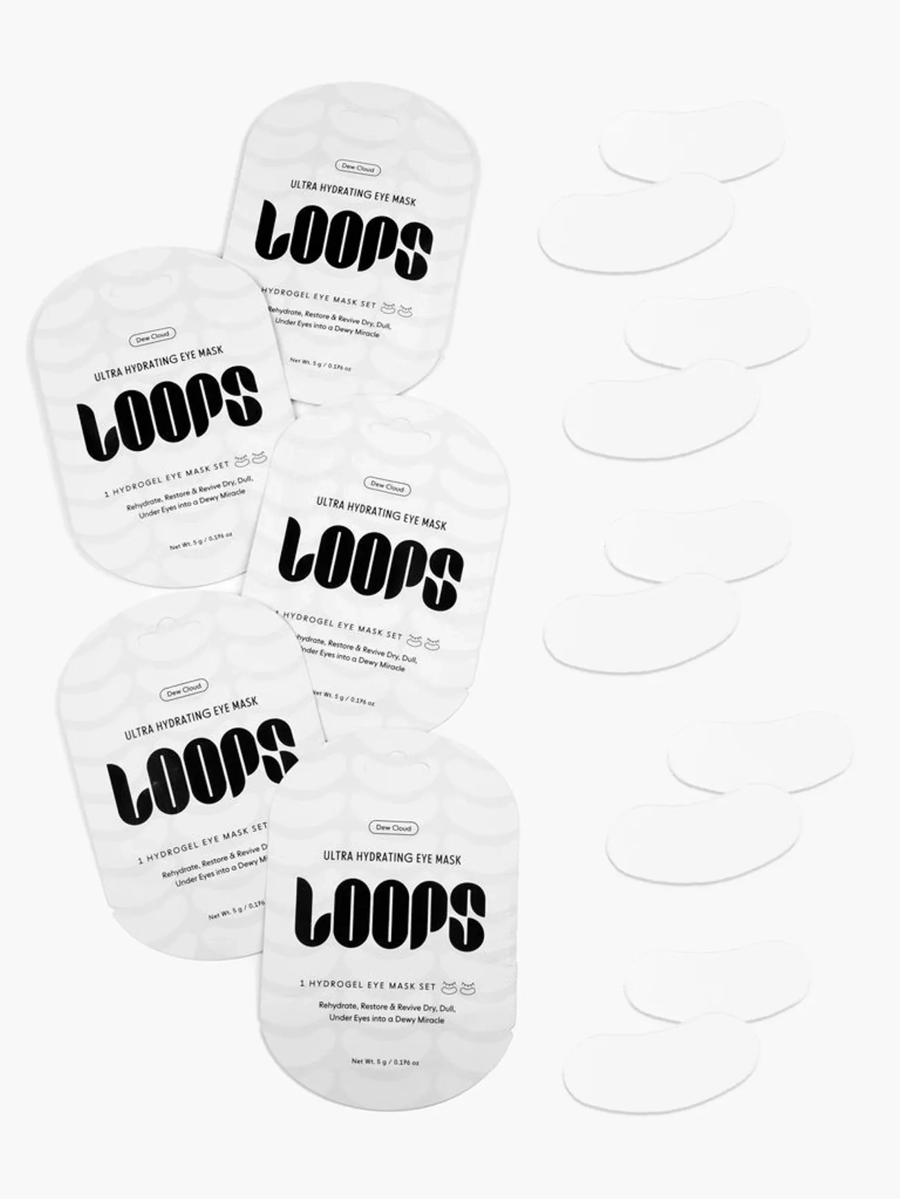 Alternative Image LOOPS Dew Cloud Ultra Hydrating Eye Mask5 Pack