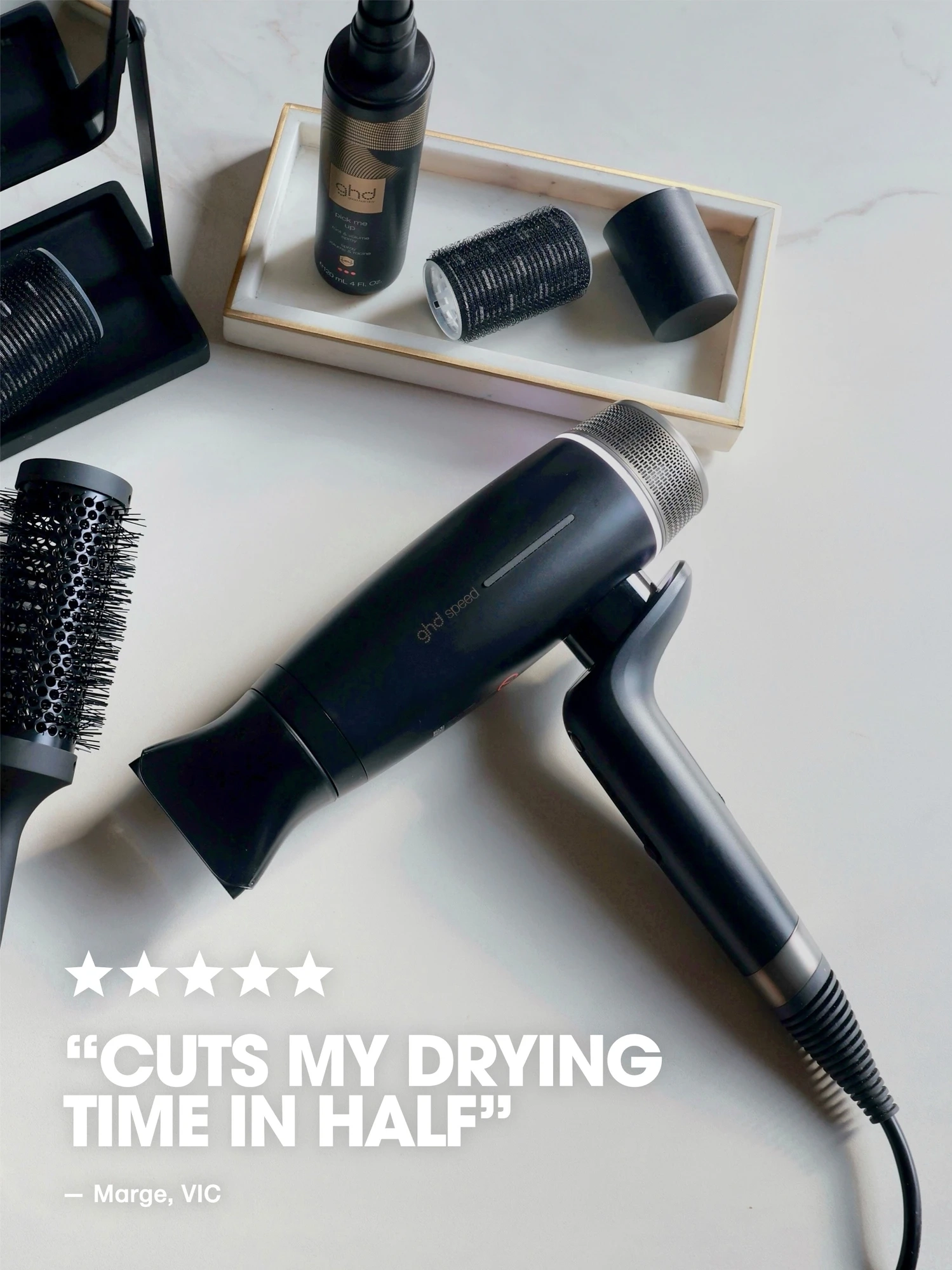 Alternative Image Ghd Speed Professional Hair Dryer Matte Black