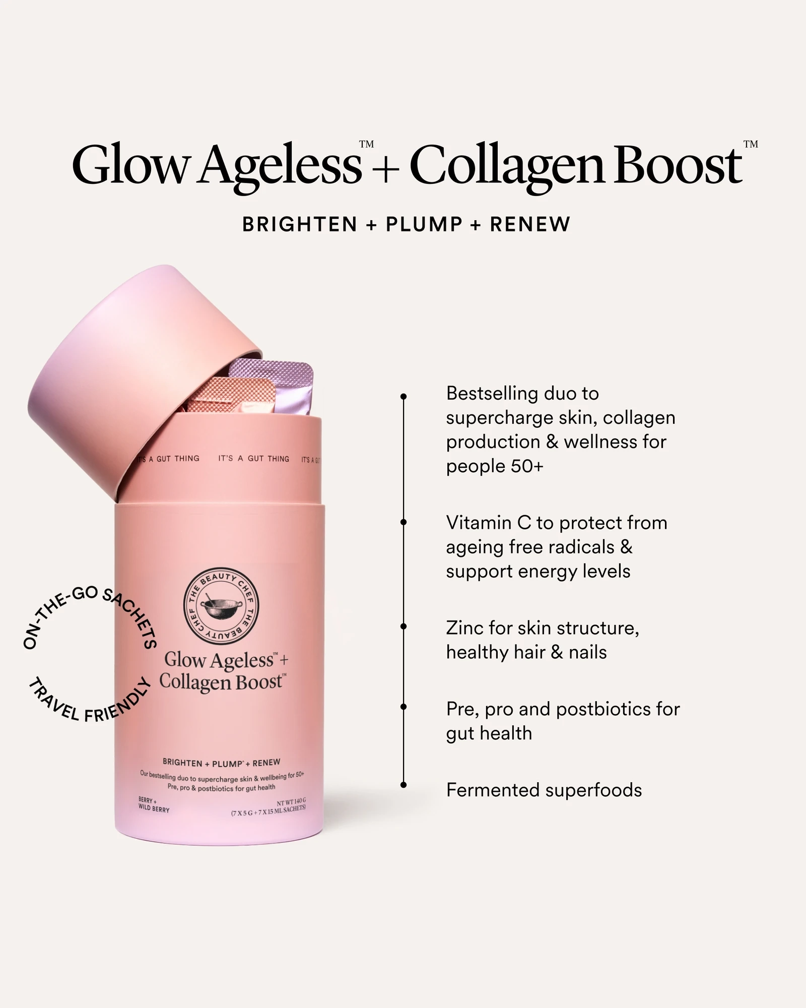 Alternative Image The Beauty Chef Glow Ageless Collagen Boost Sachets