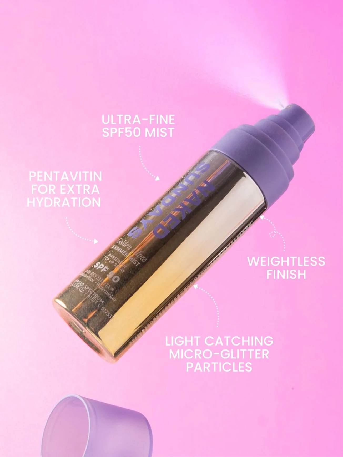 Alternative Image NAKEDSUNDAYS Golden Glow Shimmer Mist