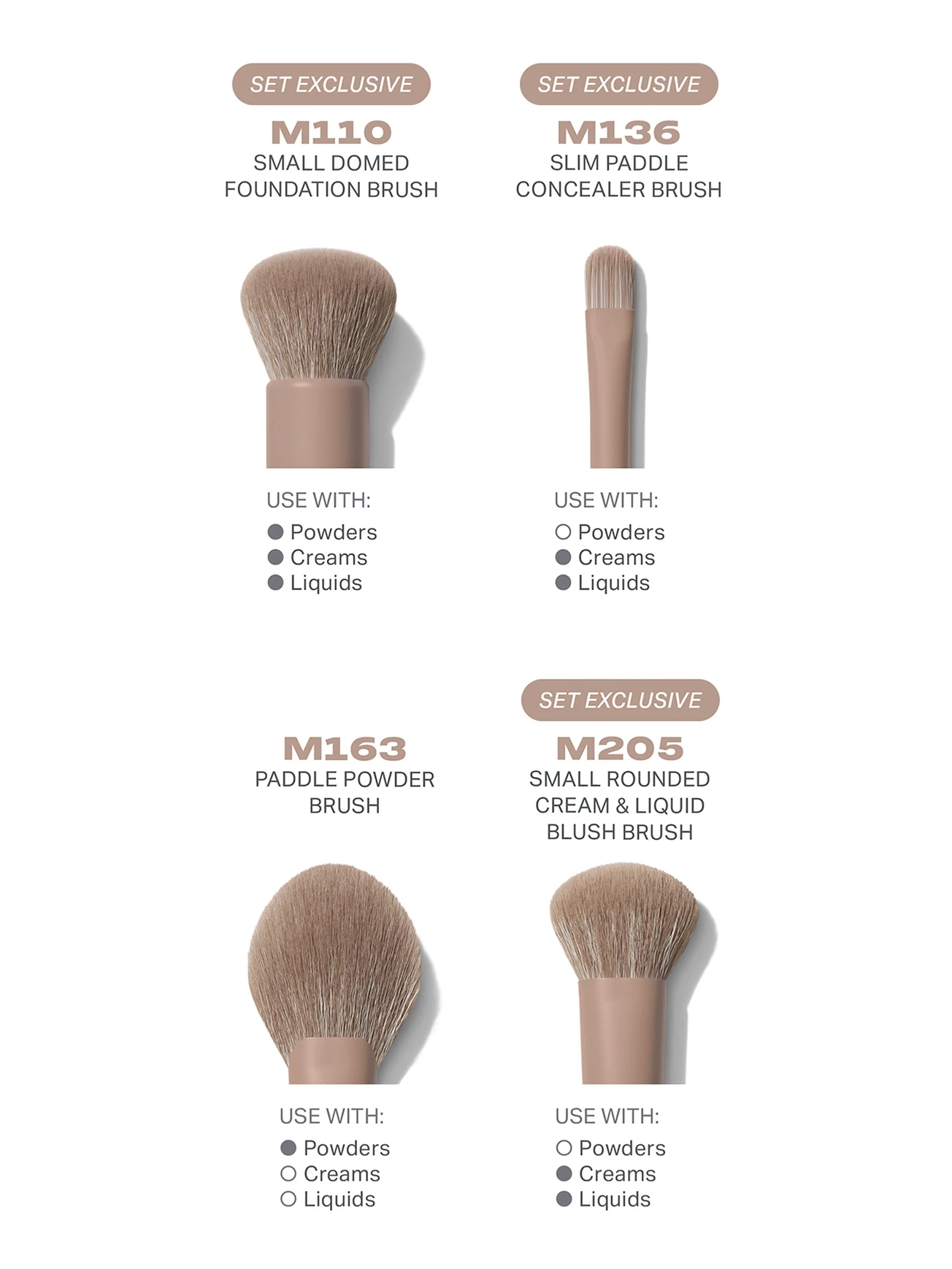 Alternative Image Morphe Iced Mocha4 Piece Face Brush Set