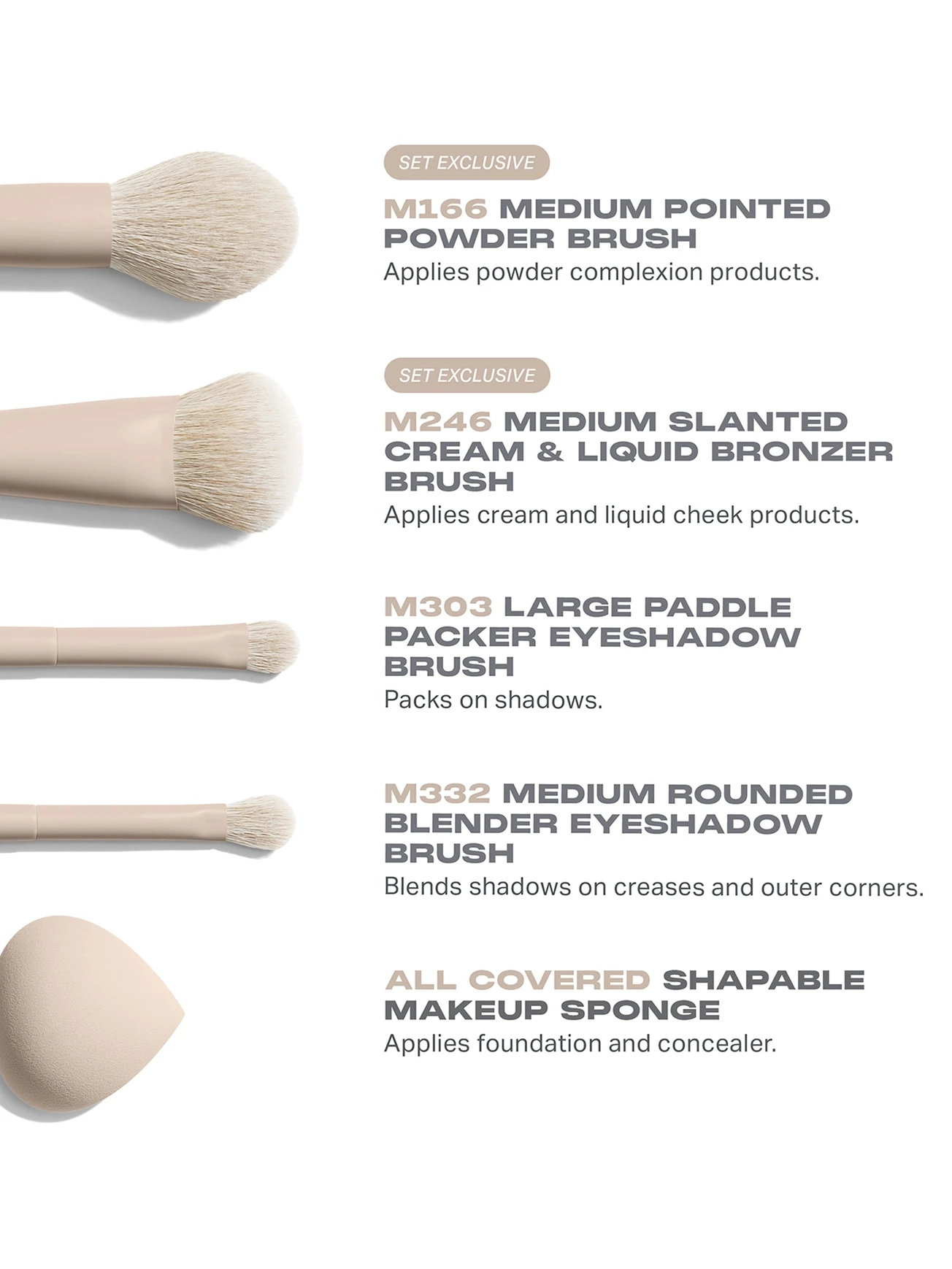 Alternative Image Morphe Oat Latte5 Piece Face& Eye Brush Set