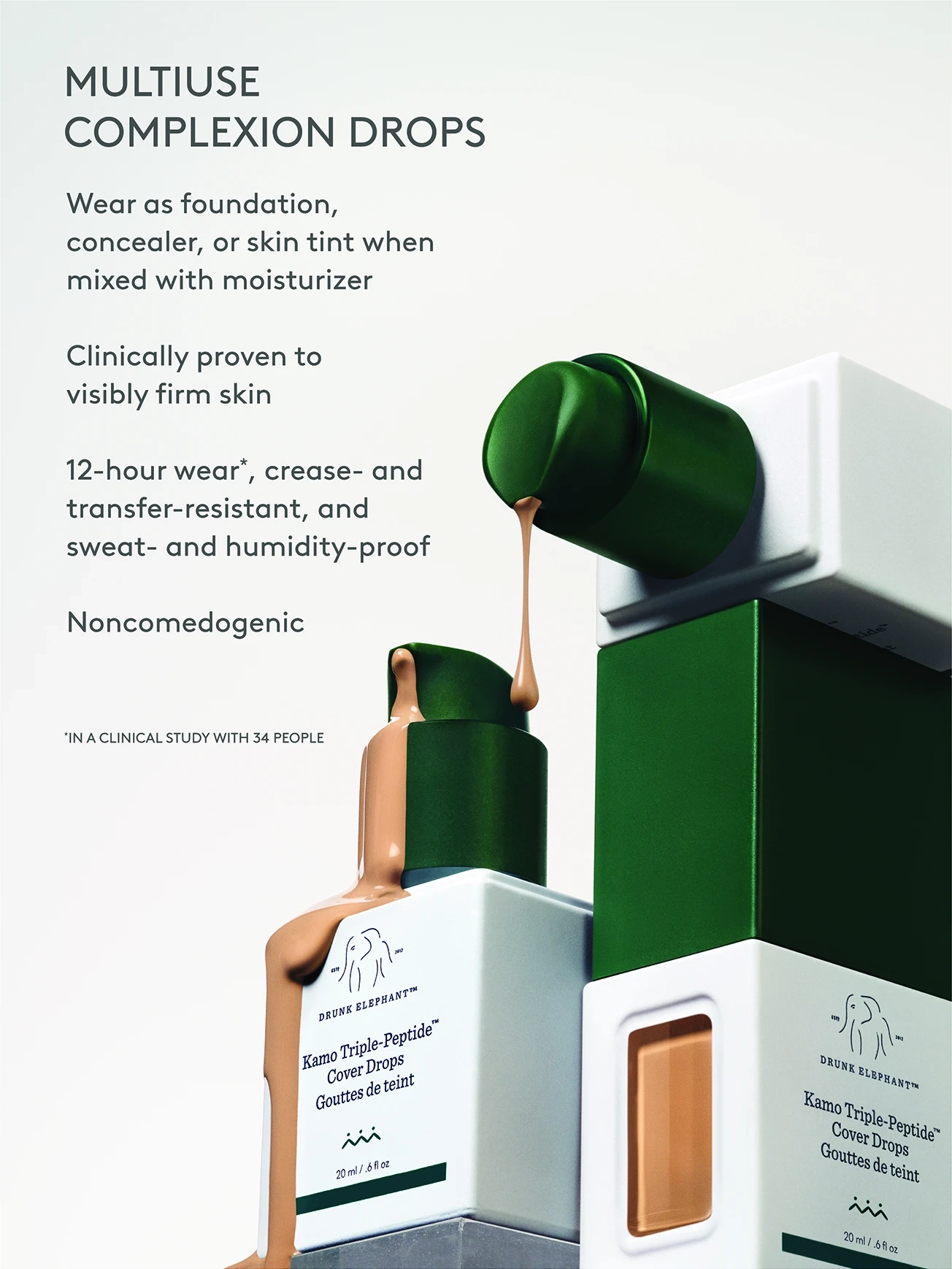 Alternative Image DRUNKELEPHANT Kamo Triple Peptide Cover Drops1 C