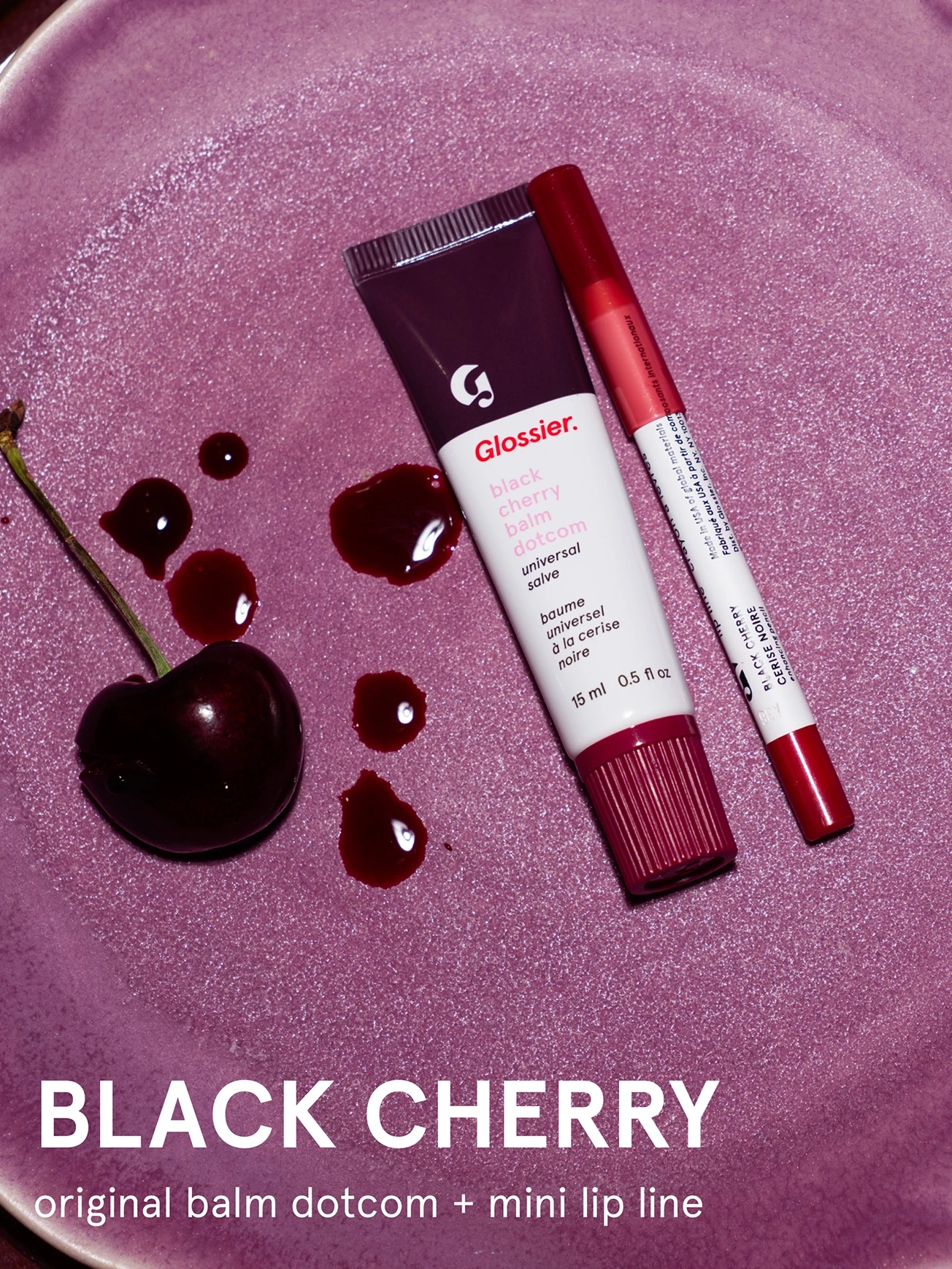 Alternative Image Glossier Black Cherry Mini Lip Duo
