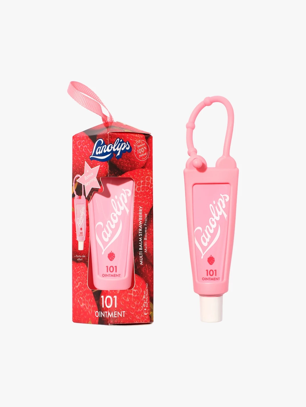 Hero LANOLIPS 101 Strawberry Bauble Keyring