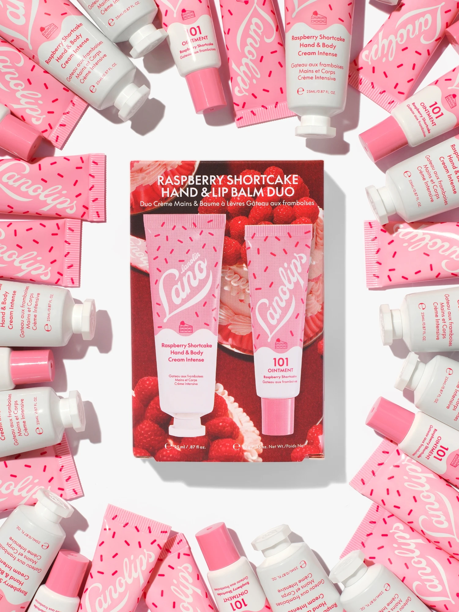 Alternative Image LANOLIPS Raspberry Shortcake Holiday Duo