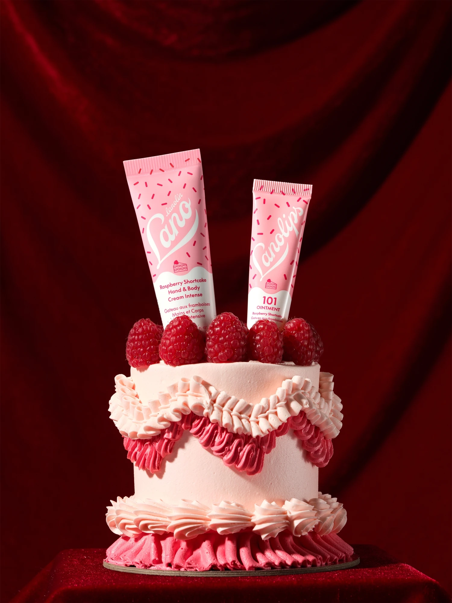 Alternative Image LANOLIPS Raspberry Shortcake Holiday Duo