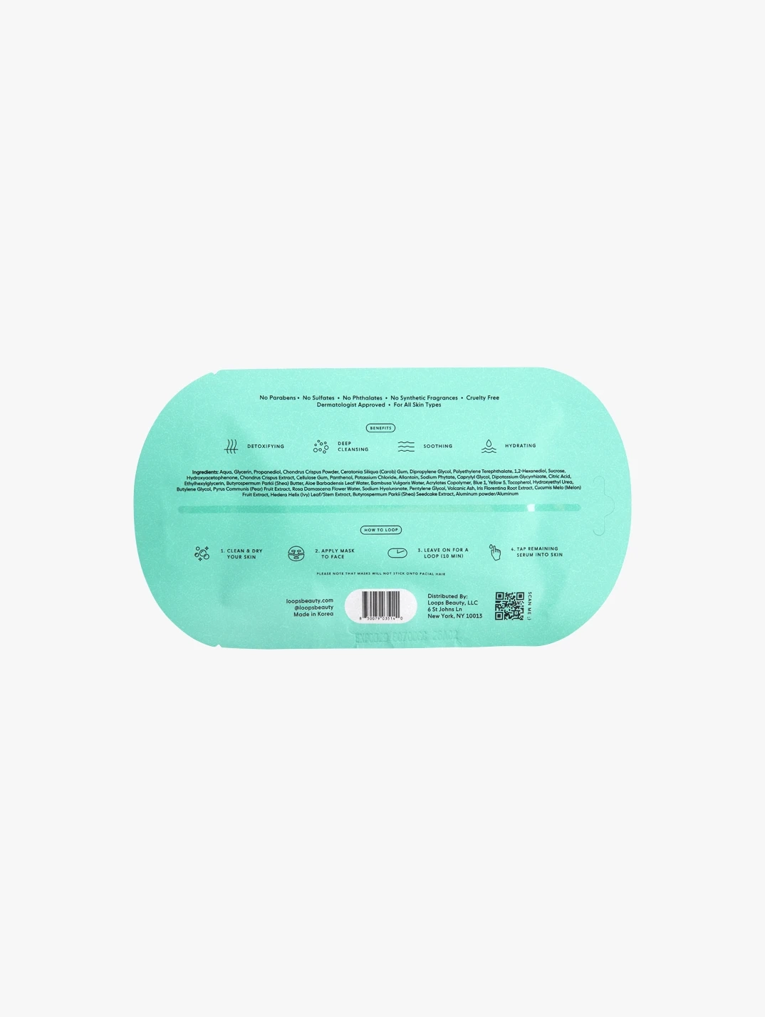 Alternative Image LOOPS Clean Slate Detoxifying Glitter Hydrogel Face Mask