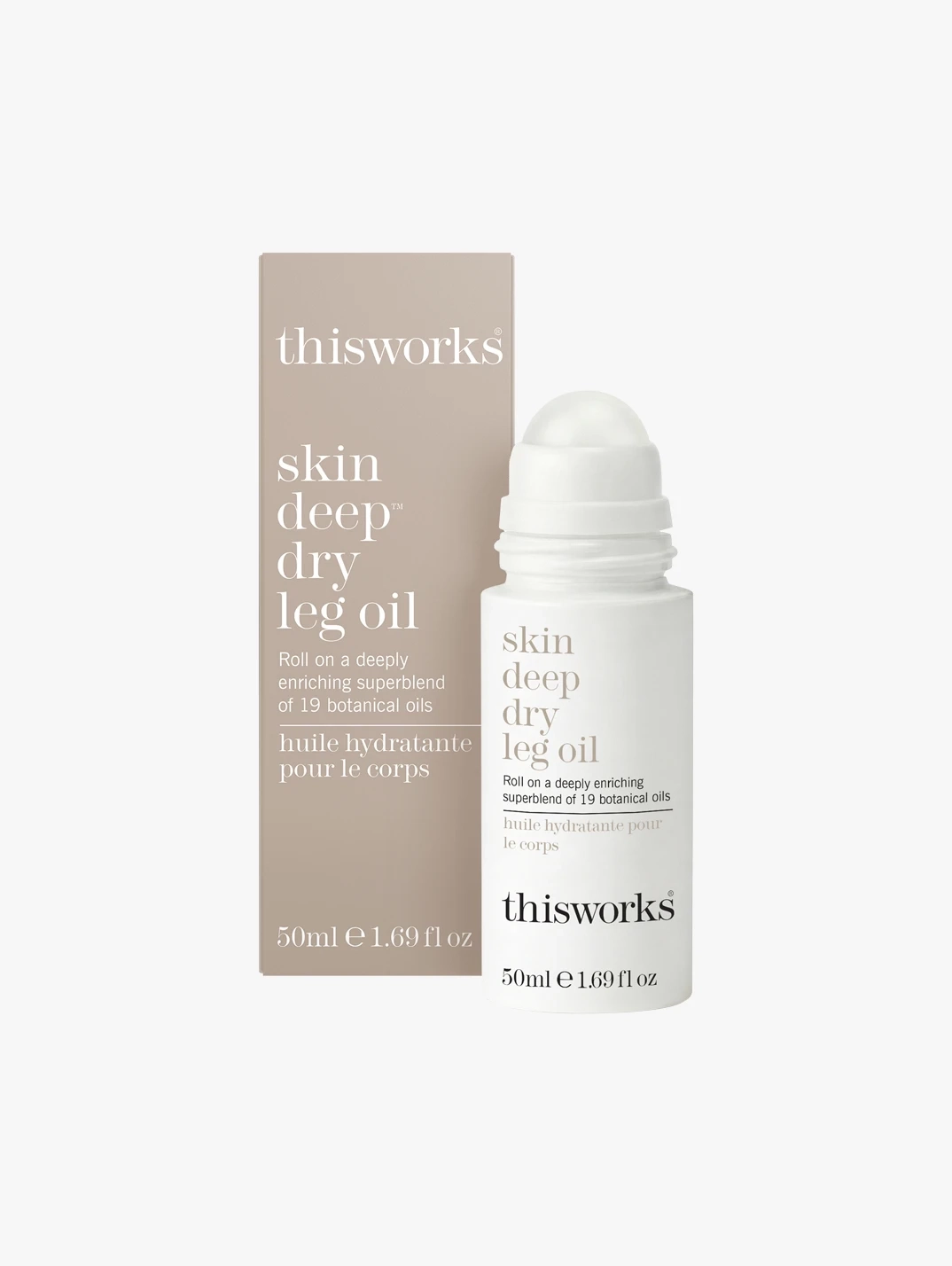 Hero This Works Skin Deep Dry Leg Oil Roll On