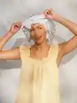 Alternative Image KITSCH Adjustible Oversized Satin Bonnet