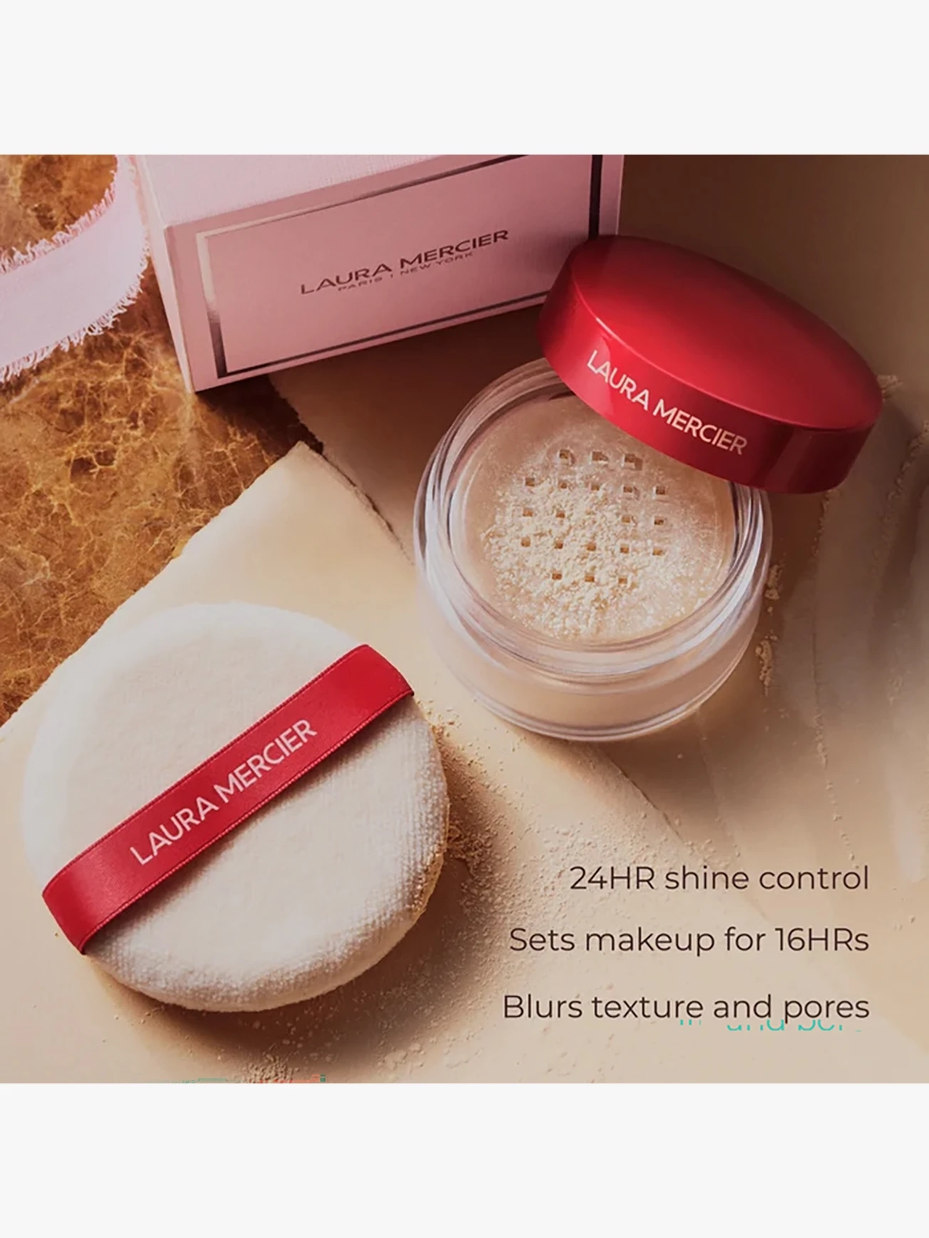 Alternative Image Laura Mercier Te Finishing Touch Translucent Loose Setting Powder& Puff