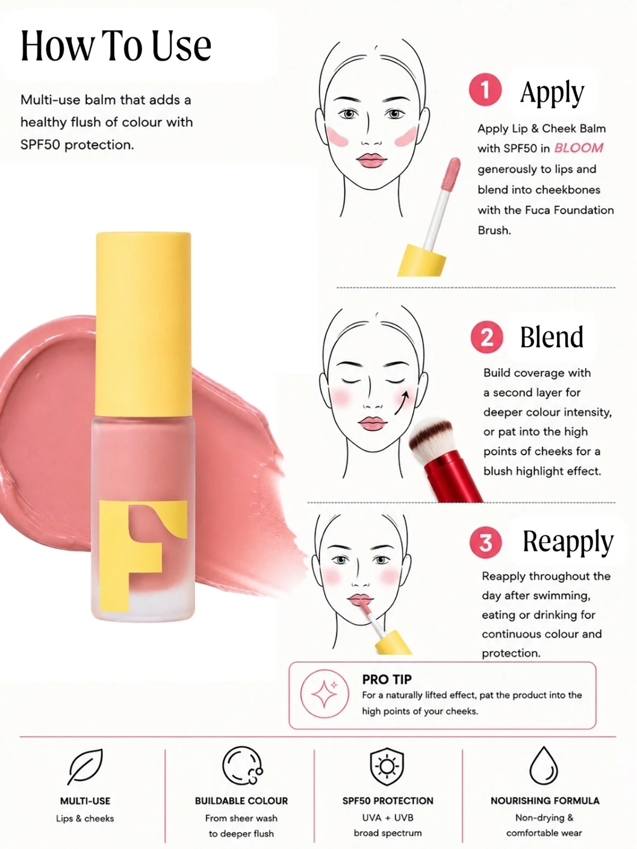 Alternative Image FUCA Lip And Cheek Balm SP F50