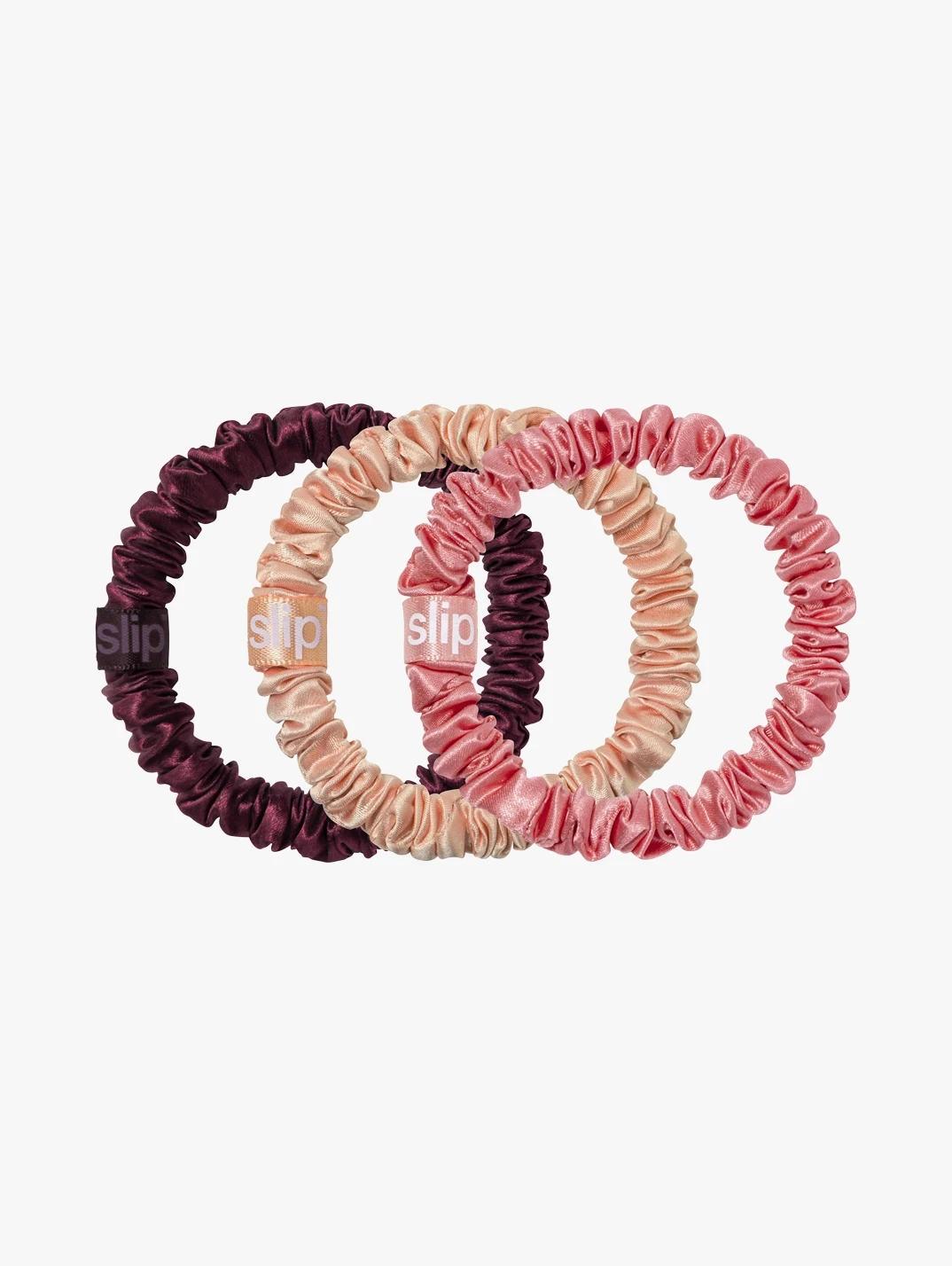 Alternative Image Slip Pure Silk Skinny Scrunchie Trio Cracker