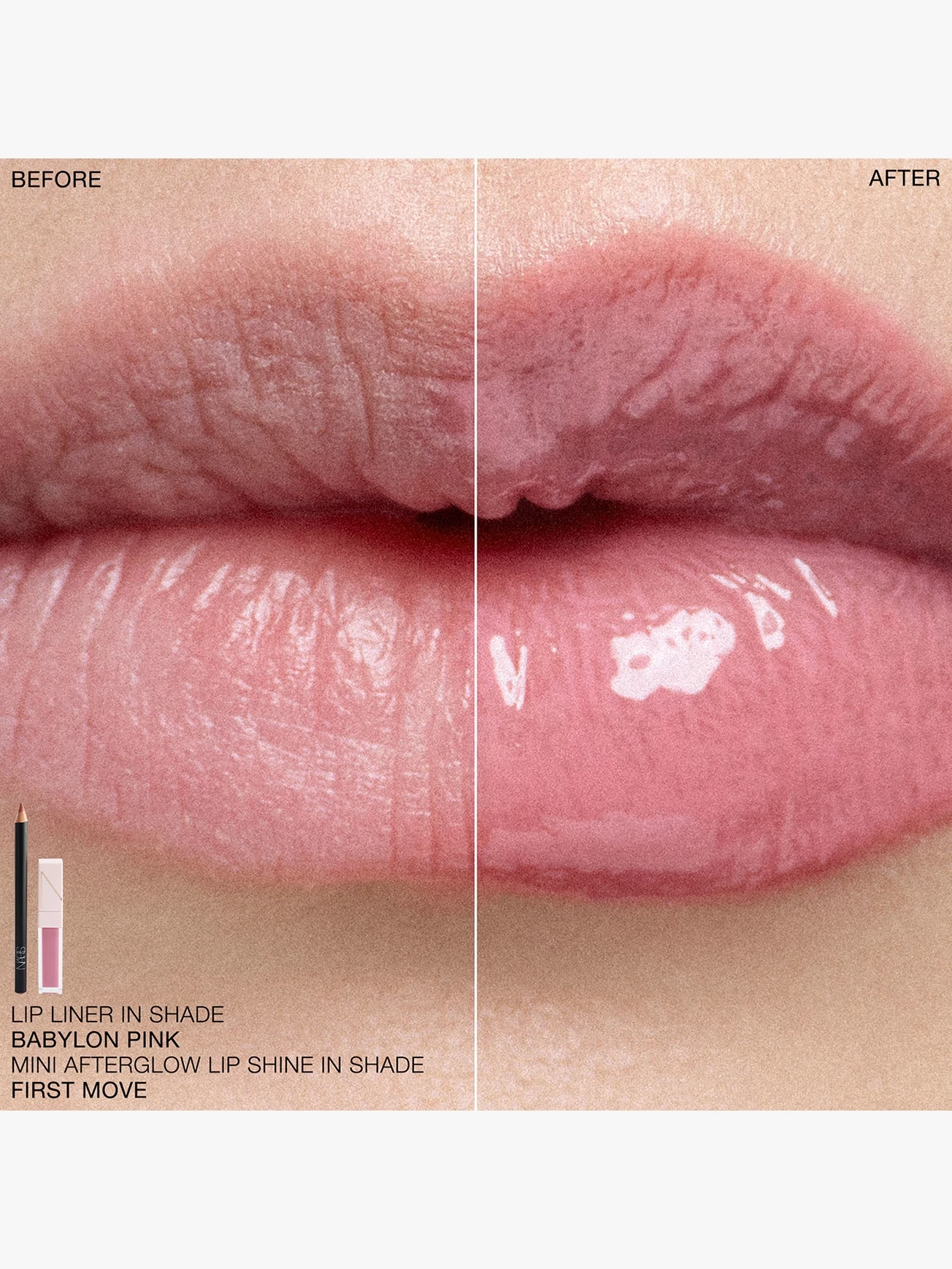 Alternative Image NARS Line Shine Lip Duo Babylon Pink First Move