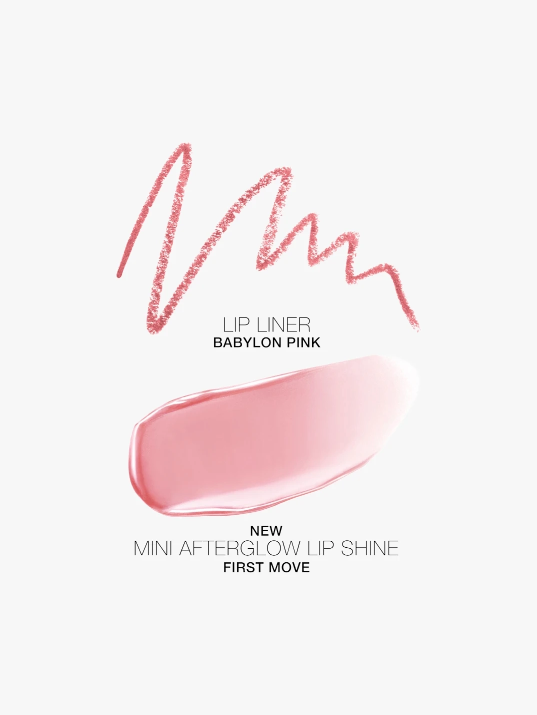Swatch NARS Line Shine Lip Duo Babylon Pink First Move