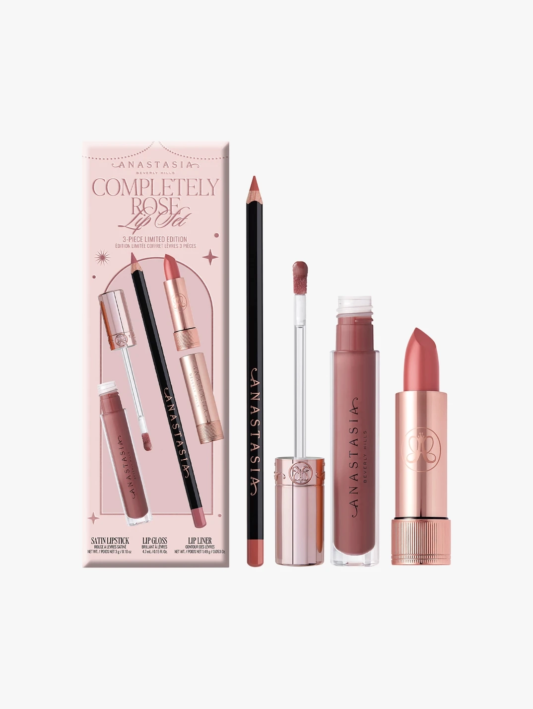 Hero Anastasia Beverly Hills Completely Rose3 Piece Lip Set