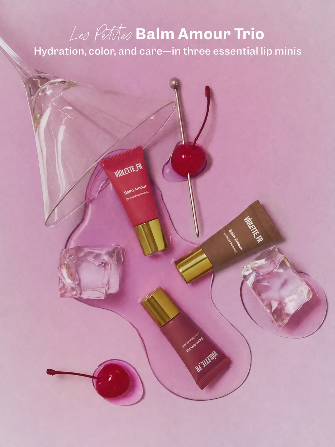 Alternative Image VIOLETT E_ FR Les Petites Mini Balm Amour Nourishing Lip Treatment Trio Gift Set