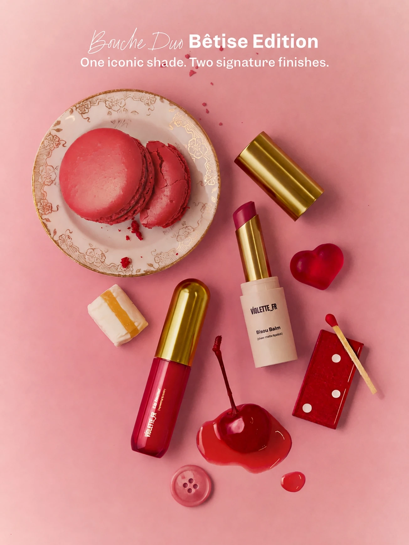 Alternative Image VIOLETT E_ FR Bouche Duo Bêtise Edition Bisou Balm& Lip Nectar Gift Set