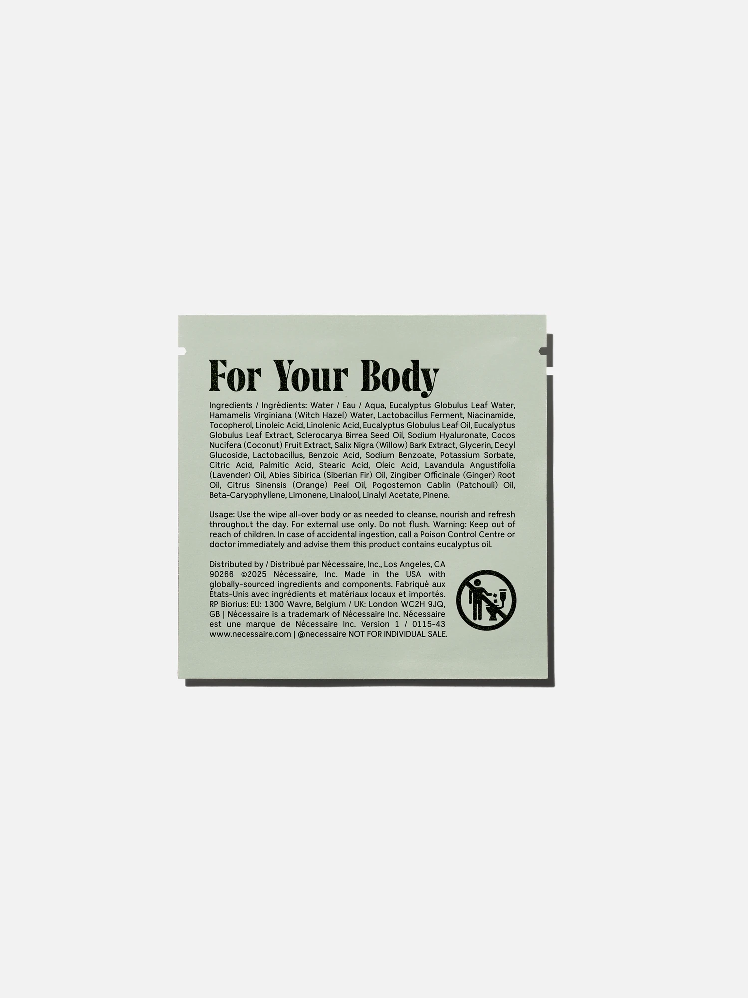 Alternative Image NECESSAIRE The Body Wipe Eucalyptus