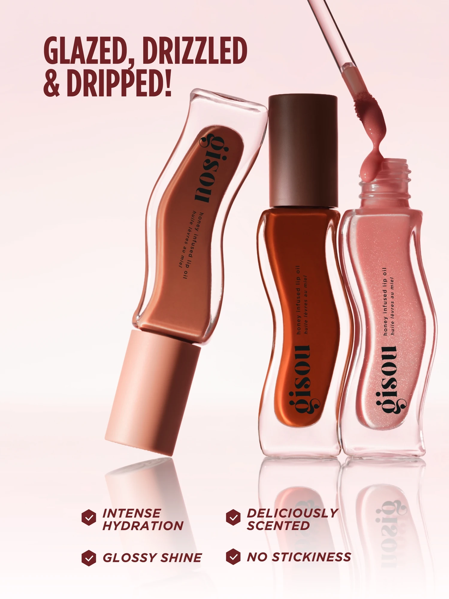 Alternative Image Gisou Honey Infused Lip Oil Pink Praline