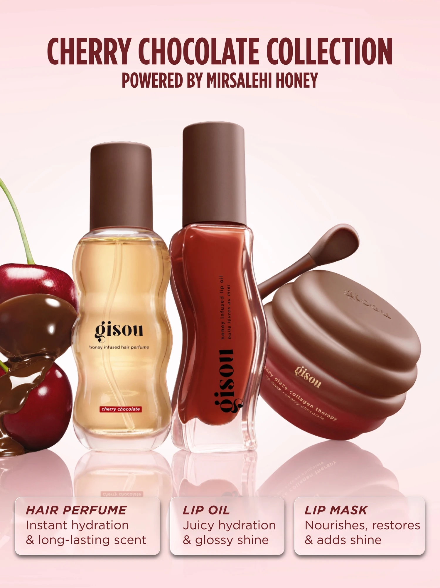 Alternative Image Gisou Honey Glaze Collagen Therapy Lip Mask Cherry Choc