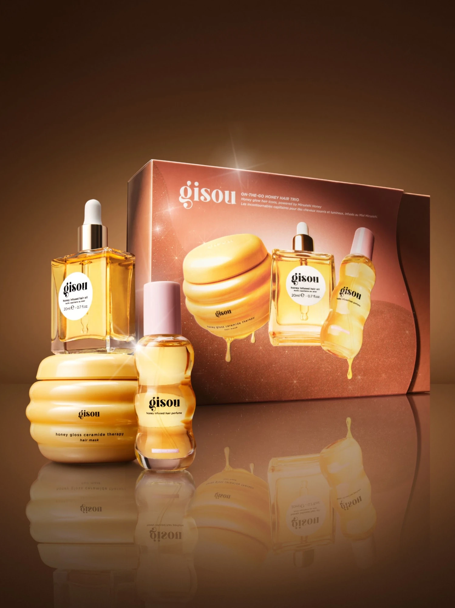 Gisou On-The-Go Honey Hair Trio | MECCA