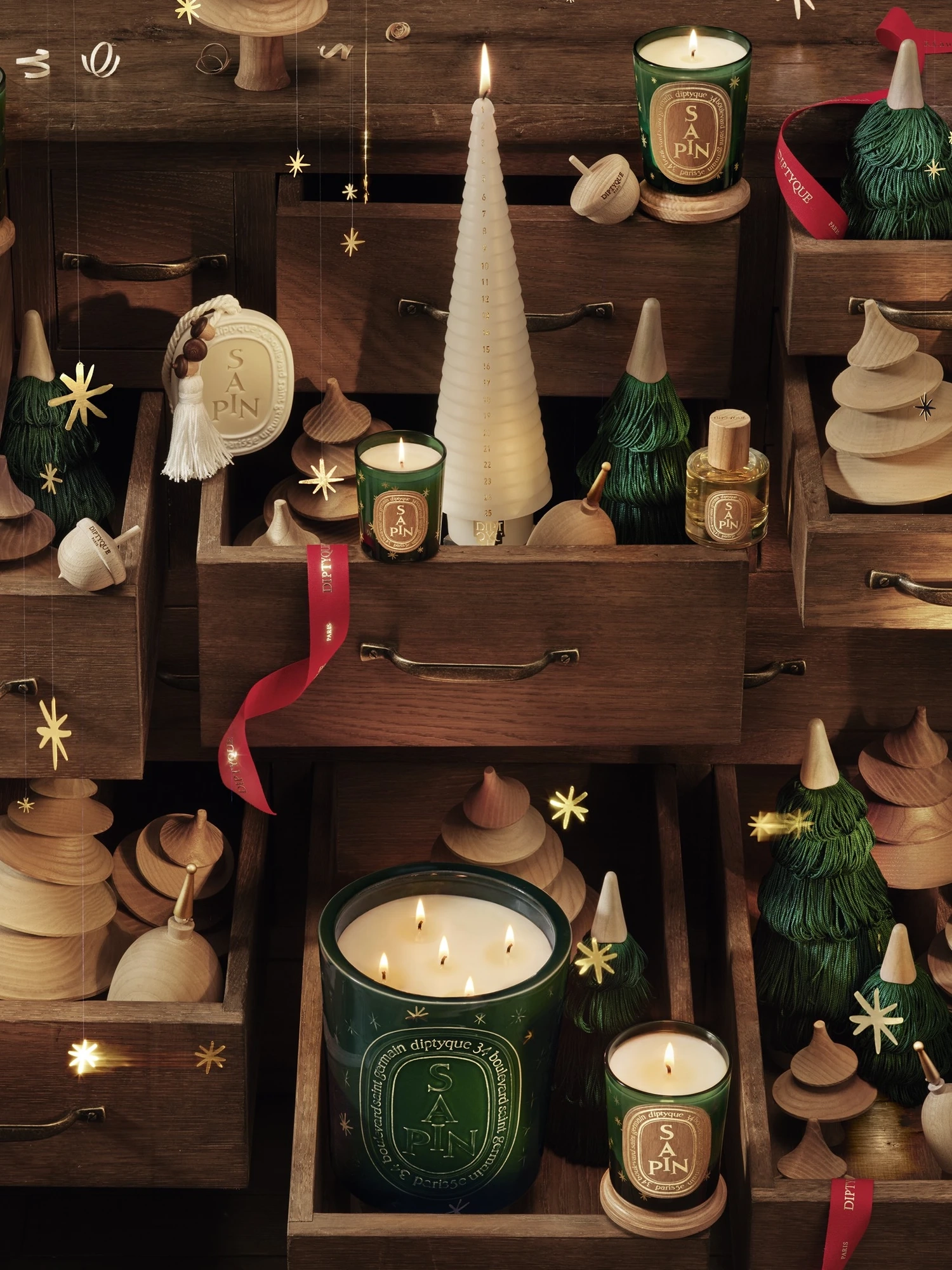 Alternative Image Diptyque Scented Advent Taper Sapin Candle