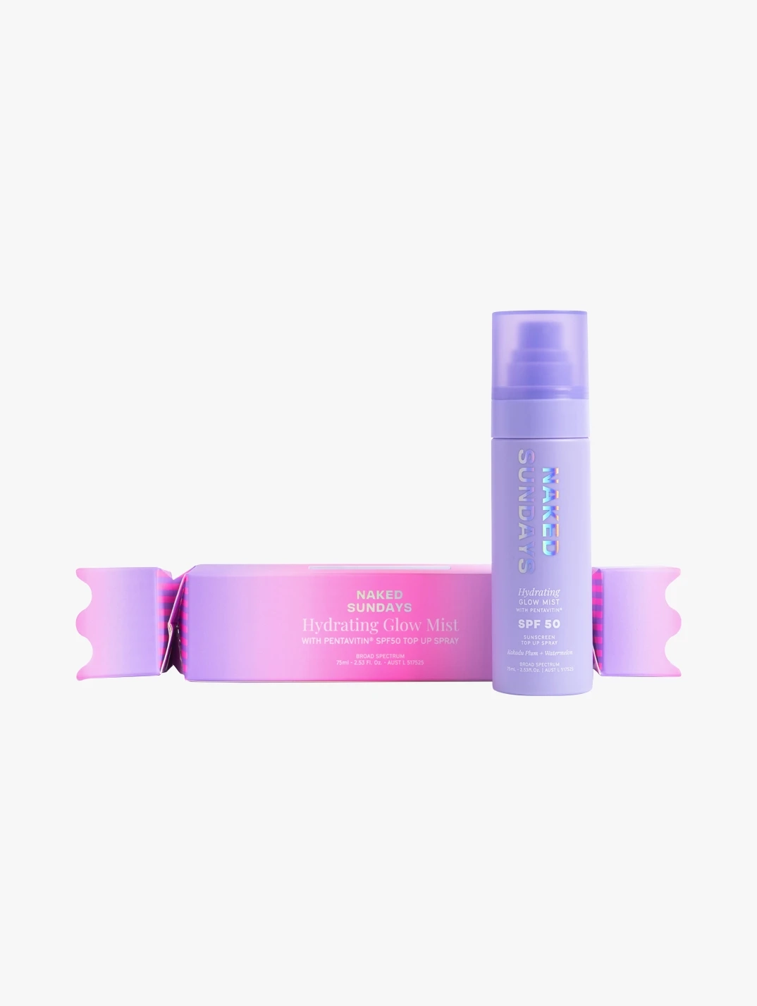 Hero NAKEDSUNDAYS Hydrating Glow Mist SP F50 Cracker