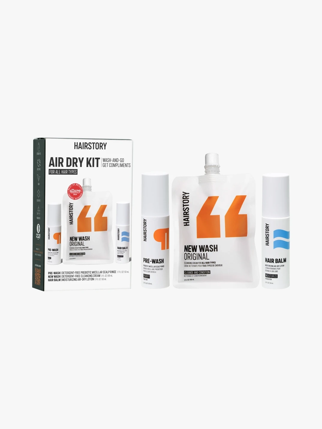 Hero HAIRSTORY Air Dry Kit New Wash Original