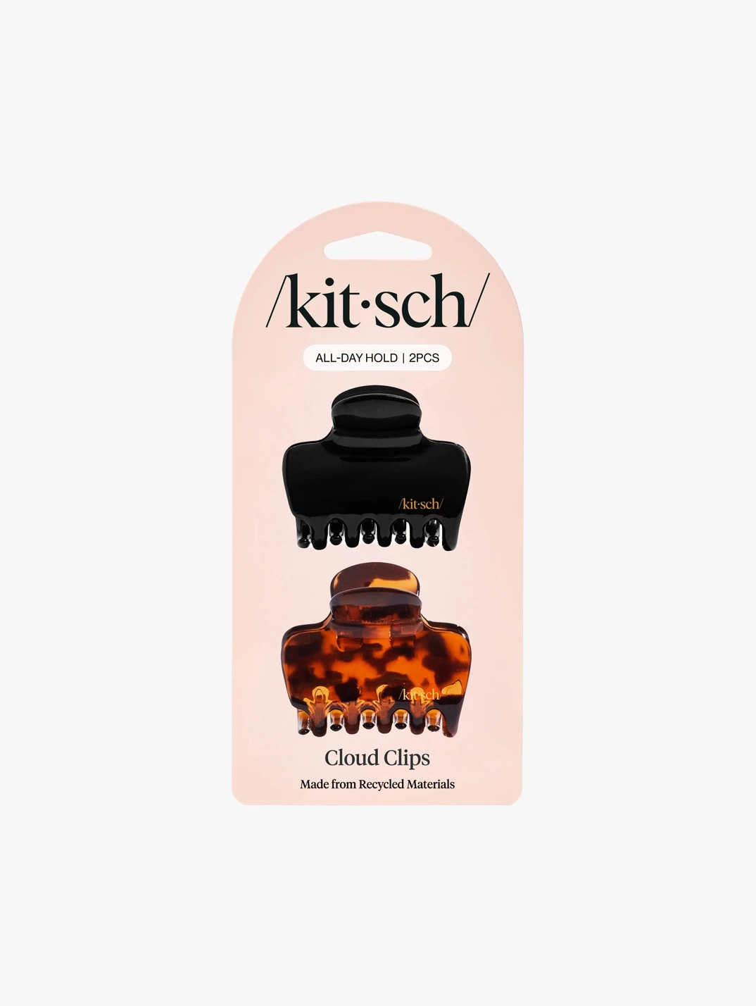 Hero Kitsch Medium Puffy Claw Clips Set Black Tortoise