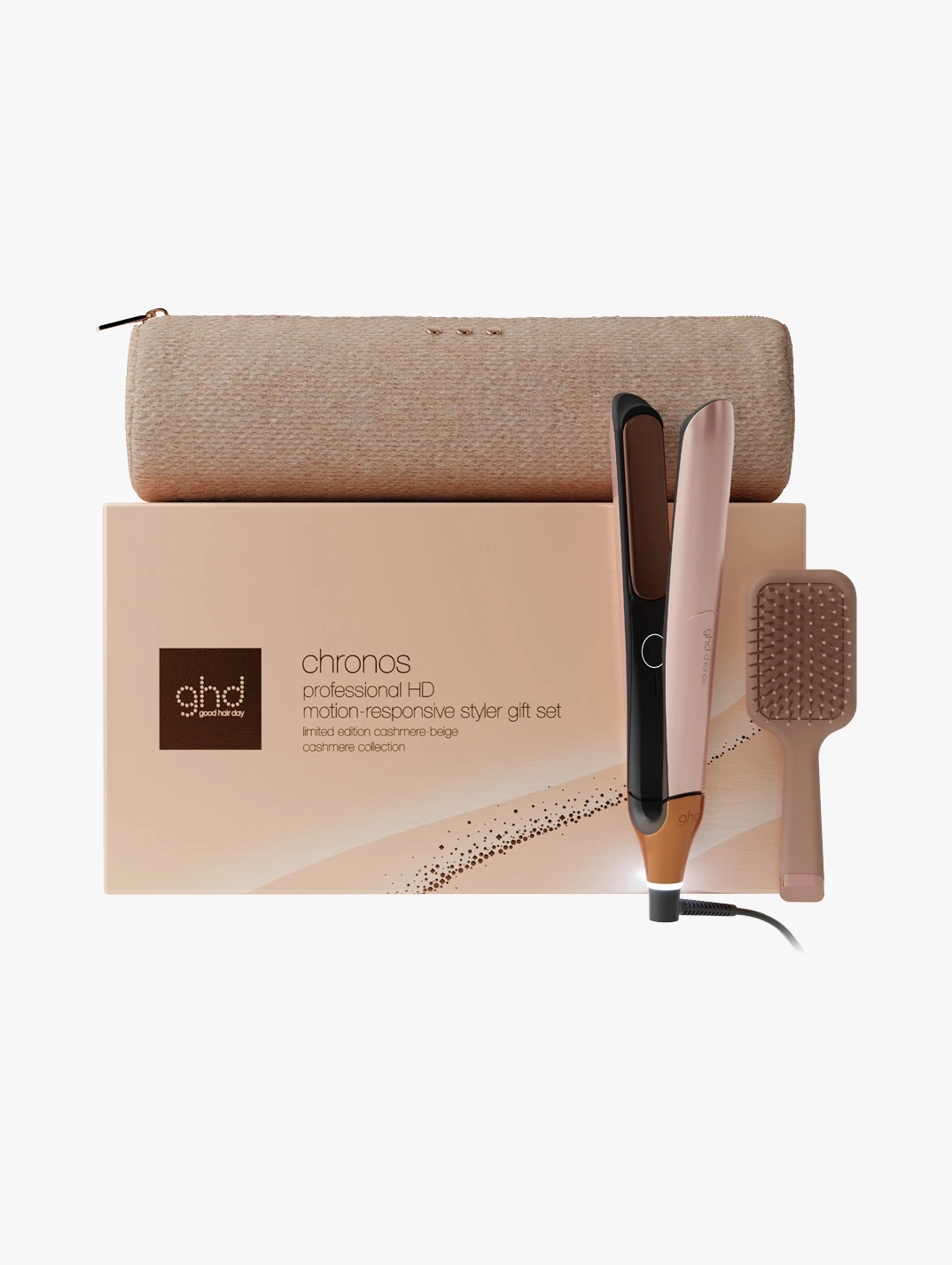 Hero Ghd Chronos Hair Straightener Gift Set Cashmere Beige