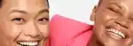 two models laughing