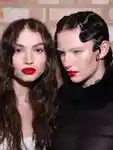 Two models backstage