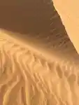 Desert sand dunes.