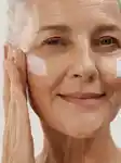 Mature lady using spf